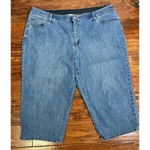 Women’s plus size 22W cropped denim jeans - CJ Banks.